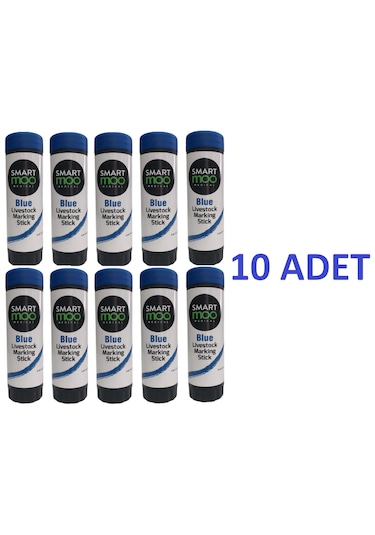 Smartmoo Hayvan İşaretleme Kalemi Mavi 10 Lu Raidex Üretim
