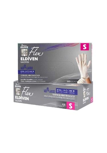 Reflex Glove Flex Eldiven Beyaz S 4 x 100'lü