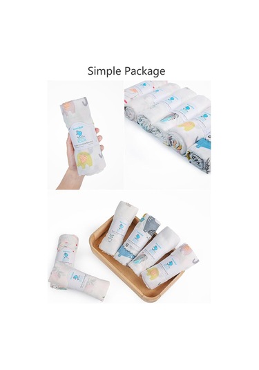 İnsular Müslin Kundak Battaniye Bambu Elyafı Ve Pamuk Bebek Battaniyeleri Yumuşak Ve Nefes Alabilir Taşınabilir Beyaz