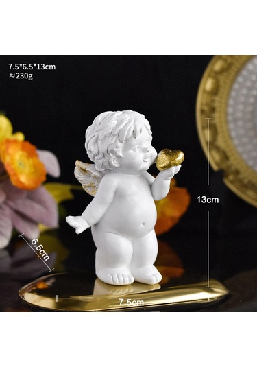 Suntek Melek Heykeli Beyaz Masaüstü Süs Aşk Tanrısı
