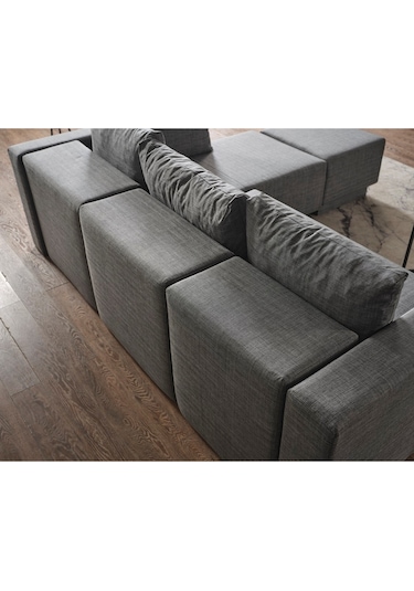 Kagu Corner Poly-l Köşe Takimi-kanepe-yatak-dinlenme Gri