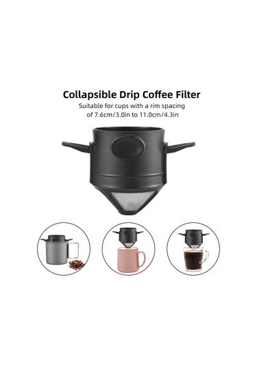 Ranyeek Outdoor Kamp Alüminyum Bardak Seti 450ml+250ml İçin Çelik Kollü Kahve Filtre Aleti, Sıcak/soğuk İçecekler İçin Dayanıklı Tasarım Çok Renkli