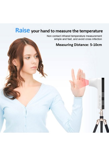 Ruicoo Beyaz Entegre Entegre Entegre Termometre: Dokunsuz Ölçüm, 50 Veri Depolama, 30 Gün Bekleme, Hd Ekran, C/ F Desteği Pil Yok