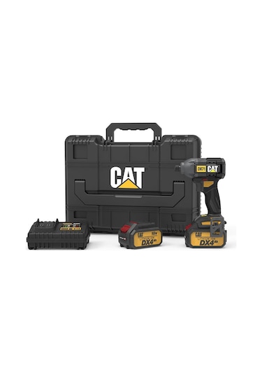 Cat DX71.2 18 V 4.0 AH Li-İon Çift Akülü 215NM Kömürsüz Profesyonel Şarjlı Darbeli Tornavida