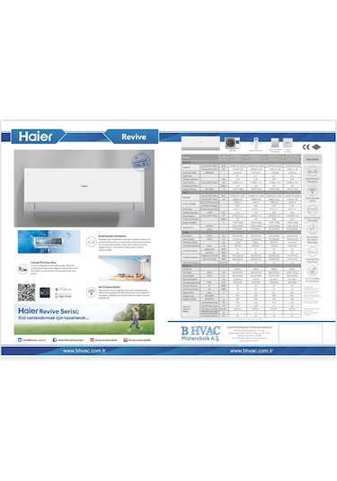 Haier Revive Plus AS68RDAHRA-TR A++ Wi-Fi 24000 BTU Inverter Duvar Tipi Klima