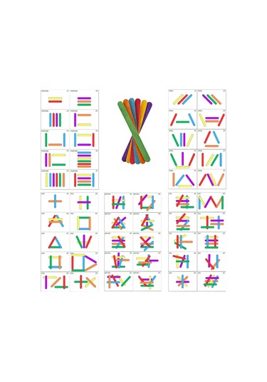 Renkli Çubuklar Etkinlik Seti- Montessori Etkinlik Okul Öncesi-anaokulu Etkinlik Seti