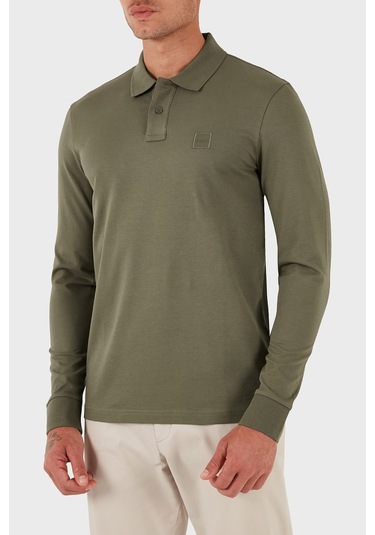 Boss Erkek Polo Yaka Sweat 50507704 342 Haki Haki Boss Erkek Polo Yaka Sweat 50507704 342 Haki Haki