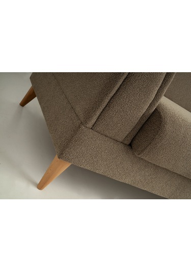 Gürün Ahşap Ayaklı Kahverengi 3 Lü Kanepe Kahverengi