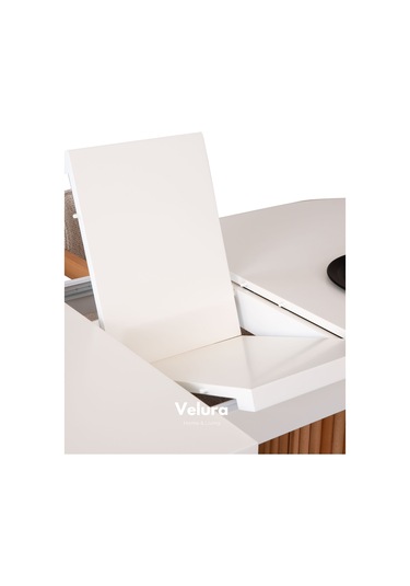 Almina Yemek Odası Takımı Yemek Masası + 4 Adet Sandalye Beyaz