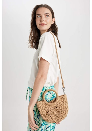 Defacto Kadın Hasır El Çantası B9045axnsbg217 Bej Defacto Kadın Hasır El Çantası B9045axnsbg217 Bej