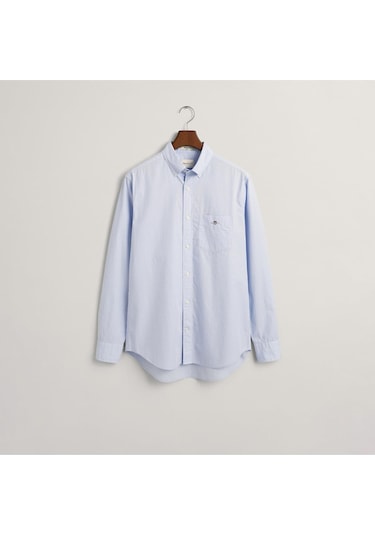 Gant Erkek Mavi Regular Fit Logolu Gömlek-14903 455-mavi