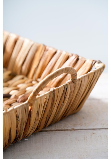 Wicker Hasır Ekmek Sepeti - 26 Cm Kahverengi