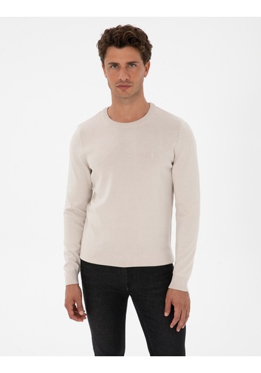 Pierre Cardin Erkek Krem Kazak /triko 50315509-vr071 Krem