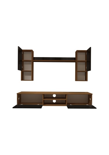 Decoraktiv Eko 5da Mdf Dvd Tv Ünitesi Tv Sehpası Ceviz - Siyah
