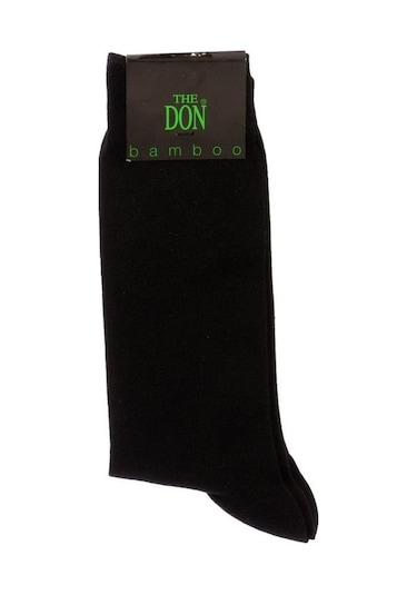 The Don Düz Siyah Renk Bambu Erkek Çorap Siyah
