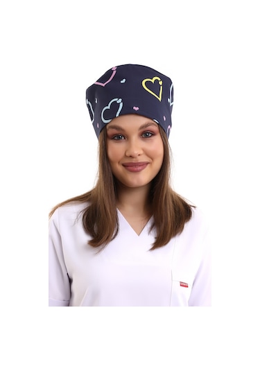 Laci Kalp Desenli Cerrahi Bone - Doktor Bone-Standart-9008 Laci Kalpli