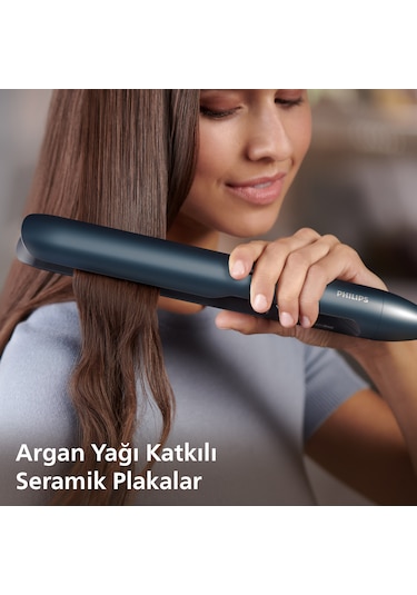 Philips Saç Düzleştirici BHS732/00, Bukle Özelliği, Argan Yağı Katkılı, UV Koruması