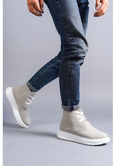 Slw204 Franca Bağcıklı Süet Erkek Spor Bot Bt Gri Gri