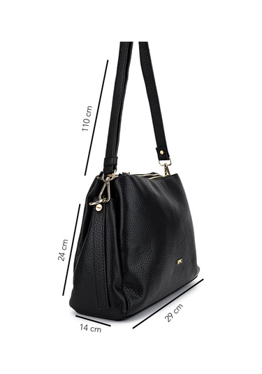 Tamer Tanca Kadın Suni Deri Siyah Floter Kol Çantası 1003 2033 Bn Cnt Sk25-26 Sıyah Fltr Siyah