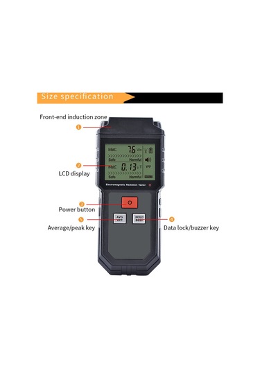 Elektromanyetik Radyasyon Dedektörü Dış Mekan İçin Taşınabilir