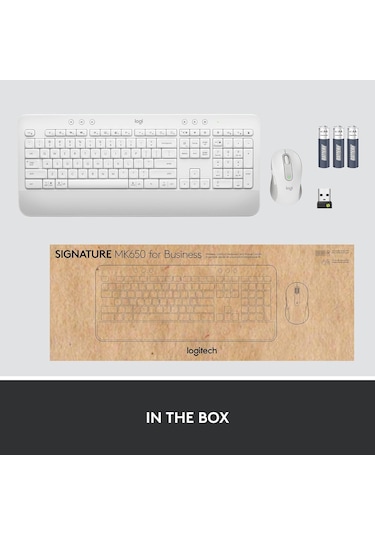 Logitech MK650 Kablosuz Q Klavye Mouse Seti (Distribütör Garantili)