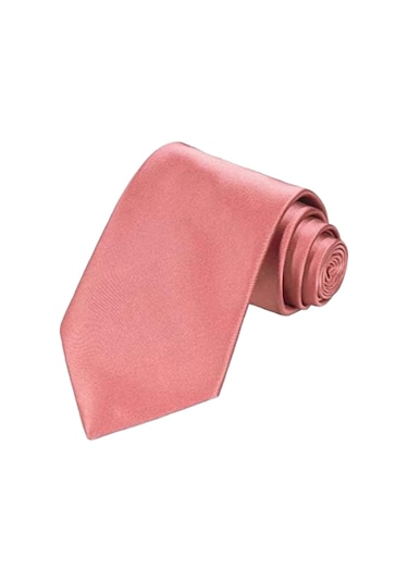 Tezzgelsin Saten Kravat 4'Lü Pembe - Kırmızı - Bordo - Gül Kurusu Çok Renkli