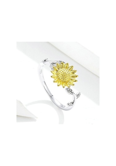 Fastbuy Altın Güller Baskılı Platin Kaplı S925 Sterling Silver Kadın Bilezik Çok Renkli Çok Renkli