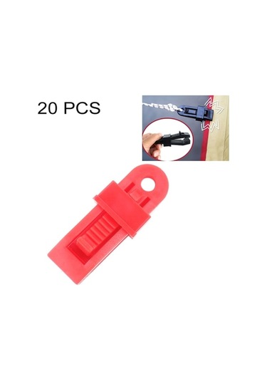 Rogfer 20 Adet Açık Çadır Tenteleri Rüzgar Geçirmez Sabitleme Klip Çok Fonksiyonlu Rüzgar Halat Toka Red Sarı Sarı