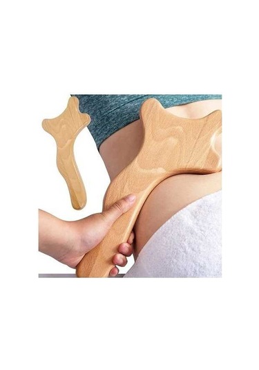 Bloomnest K 1 Adet Ahşap Gua Sha - Anti Selülit Masajı Ahşap Terapi Kürek Vücut Şekillendirme Masaj Aracı, Çok Renkli Çok Renkli