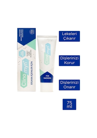 Clinomyn Smokers Sigara İçenler İçin Diş Beyazlatan Diş Macunu 2 x 75 ML