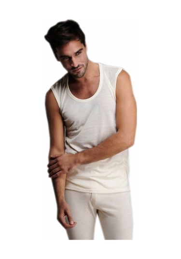 Erkek Krem Erkek Yün Termal Ince Atlet Elf568has600ccm 001