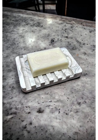 Betonmall Mermer Desen Beton Katı Sabunluk Dikdörtgen