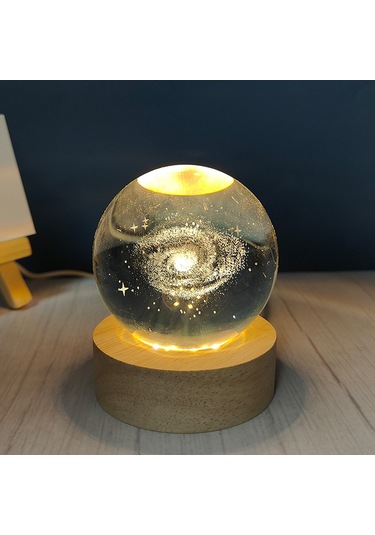 Wezone Oyma Kristal Gece Lambası - Usb Şarjlı, Romantik Hediye, Ev Dekoru Diğer