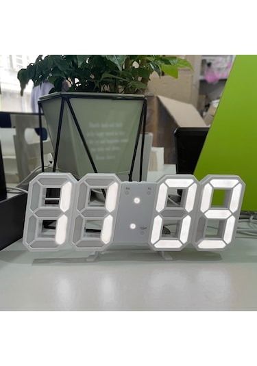 3d Dijital Led Uzay Tasarım Yeni Nesil Masa Duvar Saati Ayarlanır