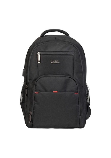 Dada Laptop Bölmeli 15.inç Su Geçirmez Kumaş Günlük Okul Sırt Çantası Siyah