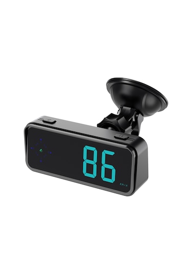 Tenfowee Araç Hud Görüntüleyici, Gps Hız/saat/yön Gösterimi, Led Renkli Ekran, Hız Aşımı Uyarısı, Kmh/mph Değiştirilebilir, Siyah Süpürge Askısı Yok