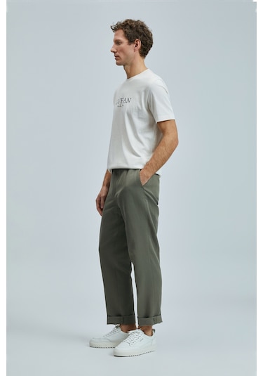 Lufian 111020238 Love Modern Grafik T- Shirt Erkek Tişort Ekru
