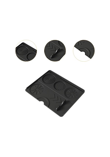 Homyl Espresso Tamper Mat Silikon Dayanıklılık Kahve Siyah
