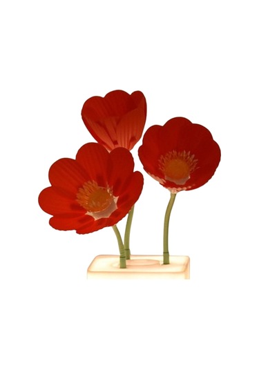 Homyl Otomatik Blooming Çiçek Gece Işık Yatak Odası Ekran Kırmızı Çok Renkli