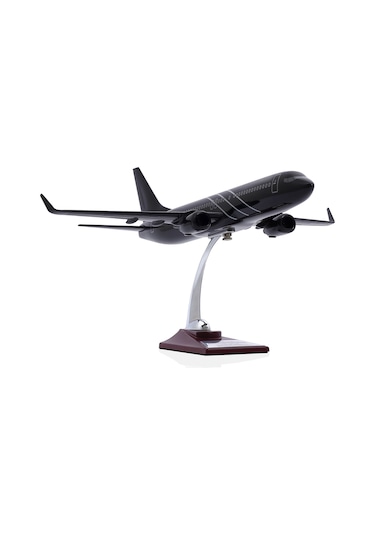 Zekupp - Maket Uçak - Boeing 737-800 1/100 - SİYAH ÖZEL TASARIM Model Uçak