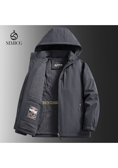 Polar Astarlı Ceket, Kalın Ceket Gri