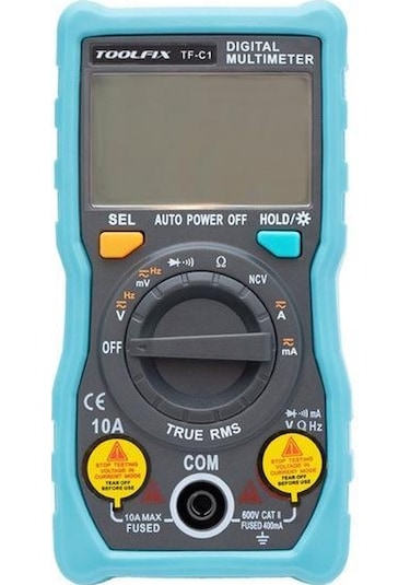 Toolfıx Tf-c1 Mini Cep Tipi True Rms Dijital Multimetre Ncv