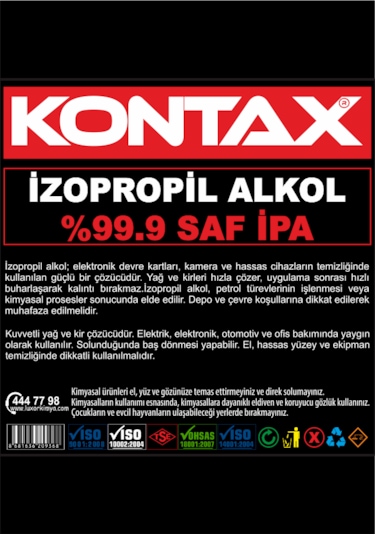 Kontax Saf İpa %99,9 İzopropil Alkol 1lt Tekli