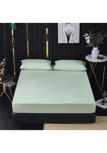 Yeşil Rahat Yatak Havlu Kumaş Çarşaf Tpu Su Geçirmez Anti-mite Çarşaf Simmons Yatak Koruyucu Otel Çarşaf