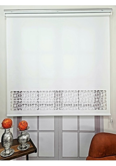 Stor Perde Desenli Lazer Kesim Kalın Kumaşlı Ml105