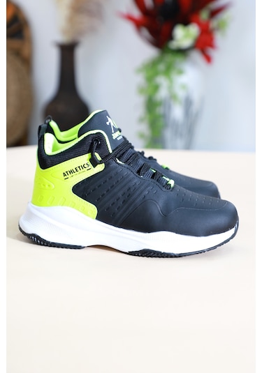 Kidessa 1470-26974 Anatomik Tabanlı Çocuk Basket Ayakka Siyah Yeşil Siyah - Yeşil