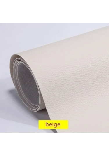 Kendinden Yapışkanlı Deri Tamir Yama Seti Kanepe Mobilya Araba Koltukları İçin Beige 300x50cm