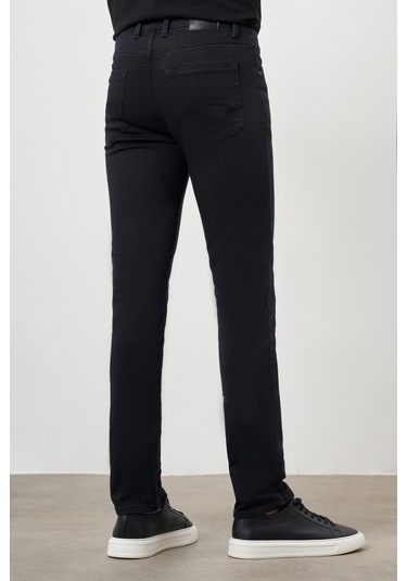 Morven Erkek Siyah Mevsimlik Pamuk 5 Cep Dynamic Fit Jean Pantolon Siyah