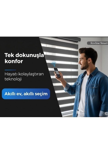 Rovline Akıllı Perde Motoru Rv500 Stor Perde Kasaya Montaj