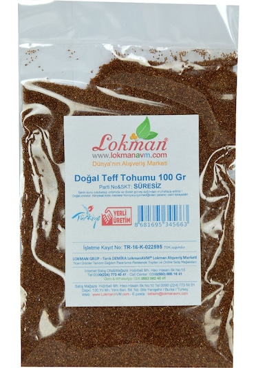 Lokman Doğal Teff Tohumu 100 G
